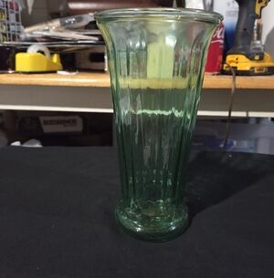 Large Green Tint Vase Glows